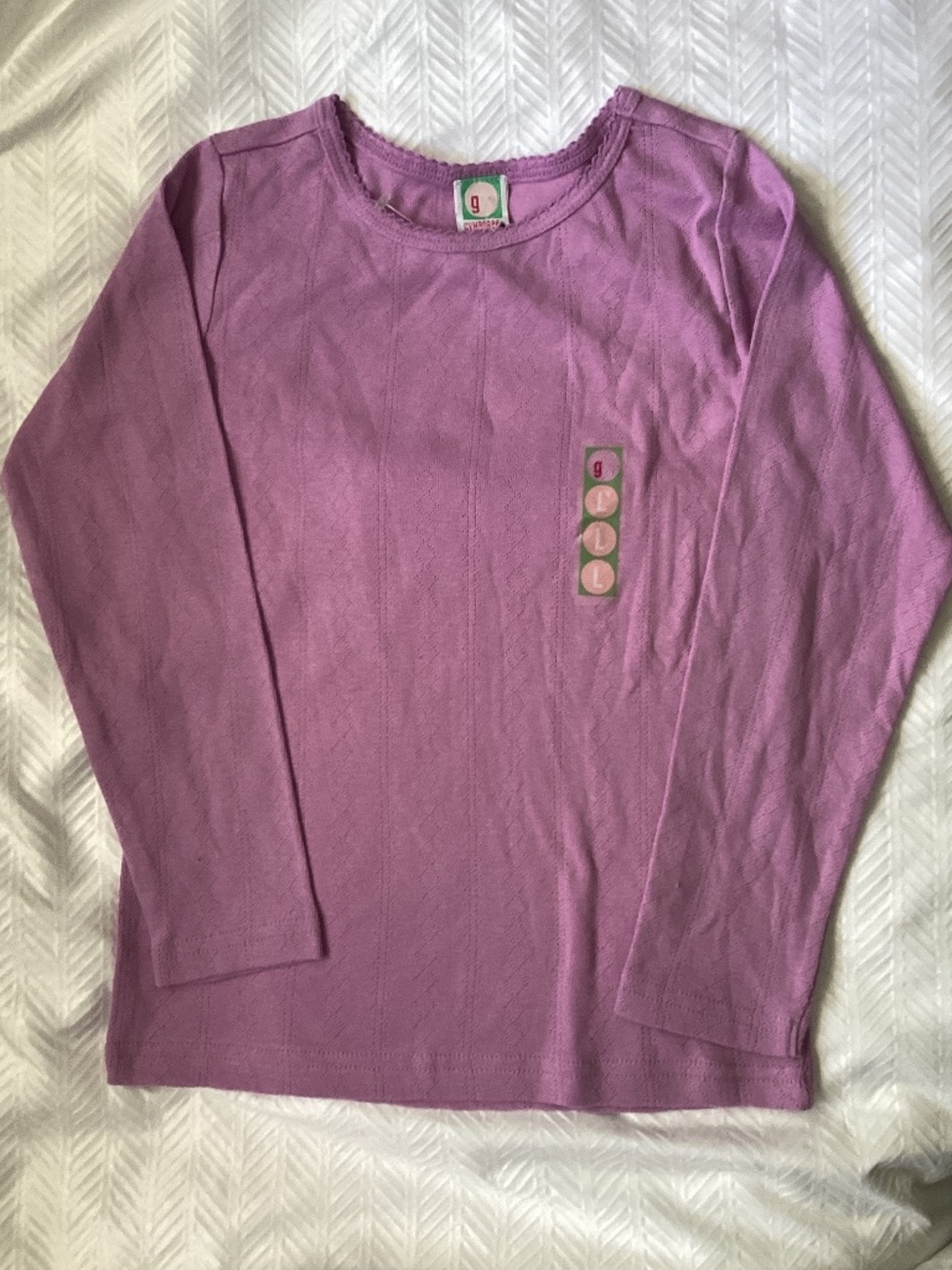 GYMBOREE Sweet Chic Lavender Purple LS Shirt Girls Large NWOT VTG